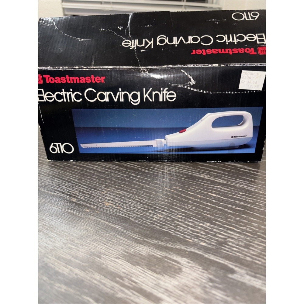Toastmaster 6110 Electric Carving Knife 8" Stainless Steel Blades Tested Works
